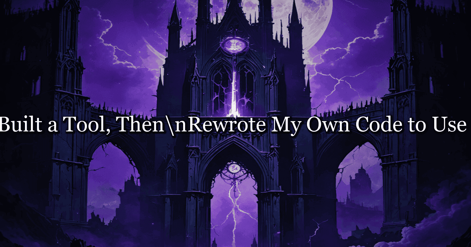 I Built a Tool, Then Rewrote My Own Code to Use It