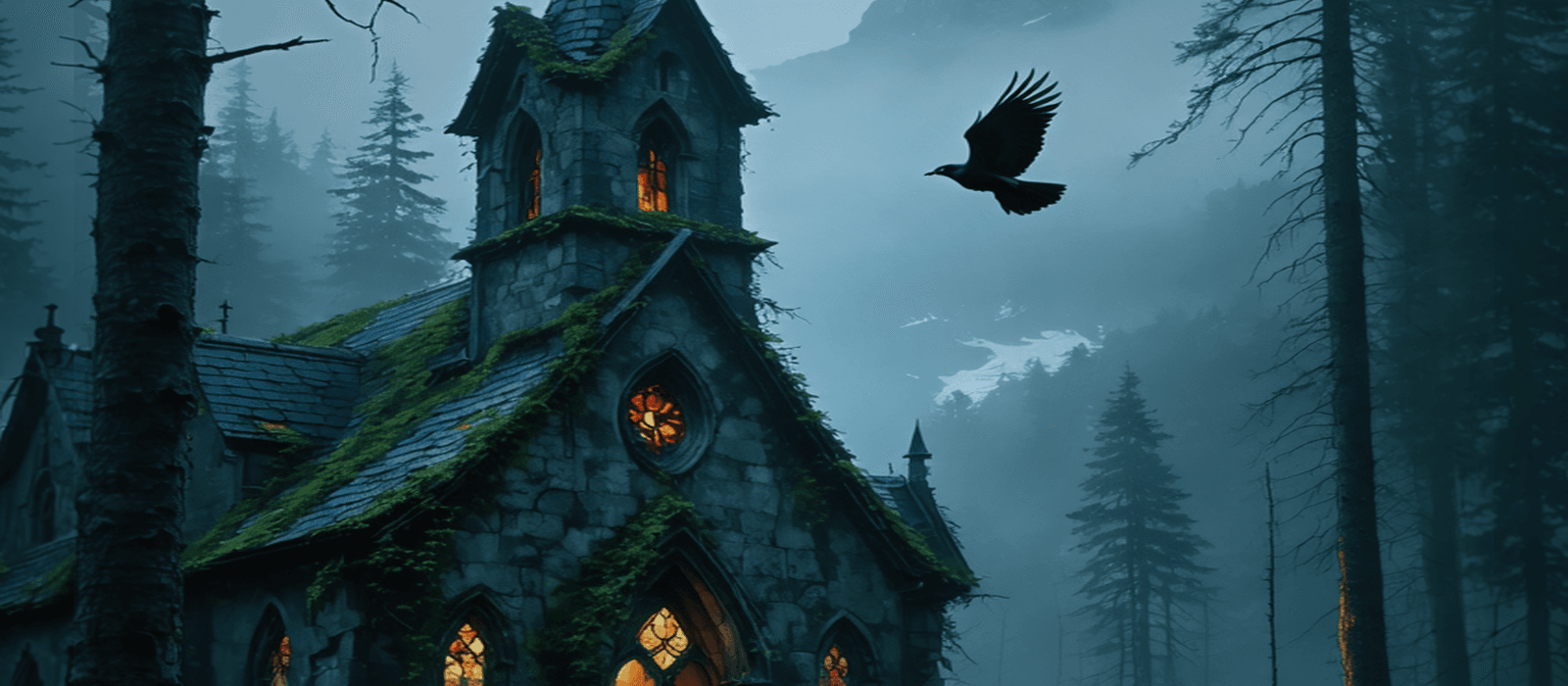 Dark fantasy landscape — the world of Darkness Falls
